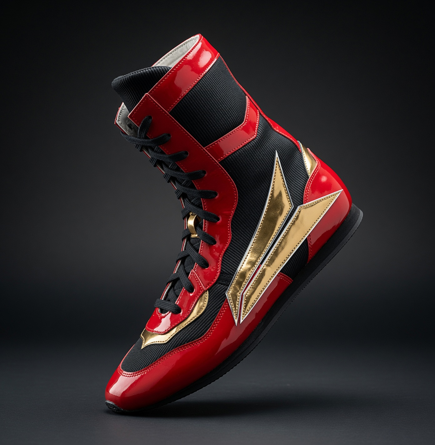 JIDOKAAN custom boxing shoe — red and black